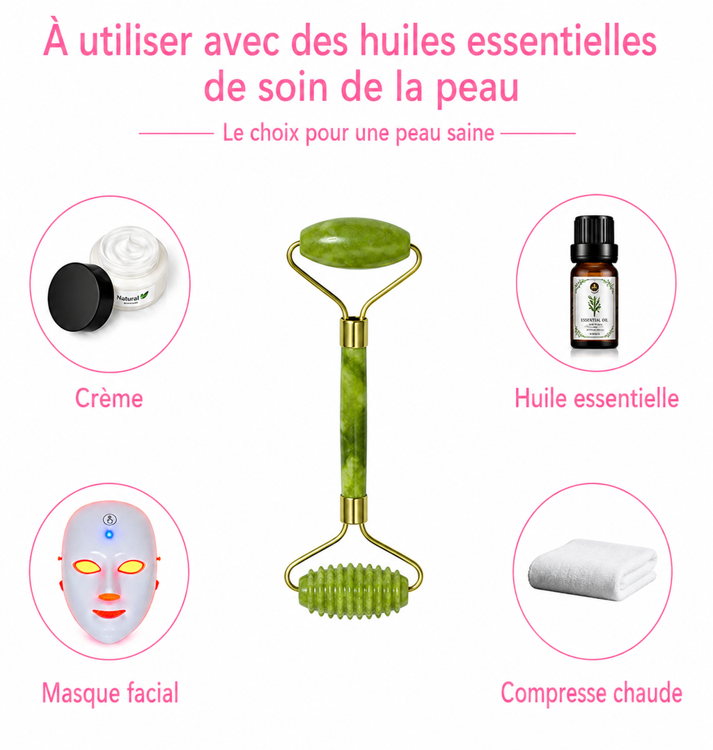 Set Gua Sha + Rouleau de jade – Le duo sculptant