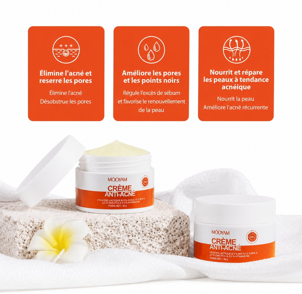 Crème anti-acné 30g – Fini les boutons qui reviennent sans cesse